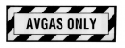“AVGAS ONLY ” STICKER