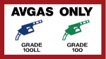  “AVGAS ONLY FUEL ” STICKER 