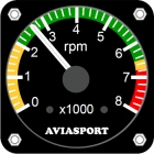 AVIASPORT ANALOGIC TACHOMETER FOR TWO TIMES ENGINES