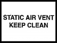 ADESIVO "STATIC AIR VENT KEEP CLEAN"