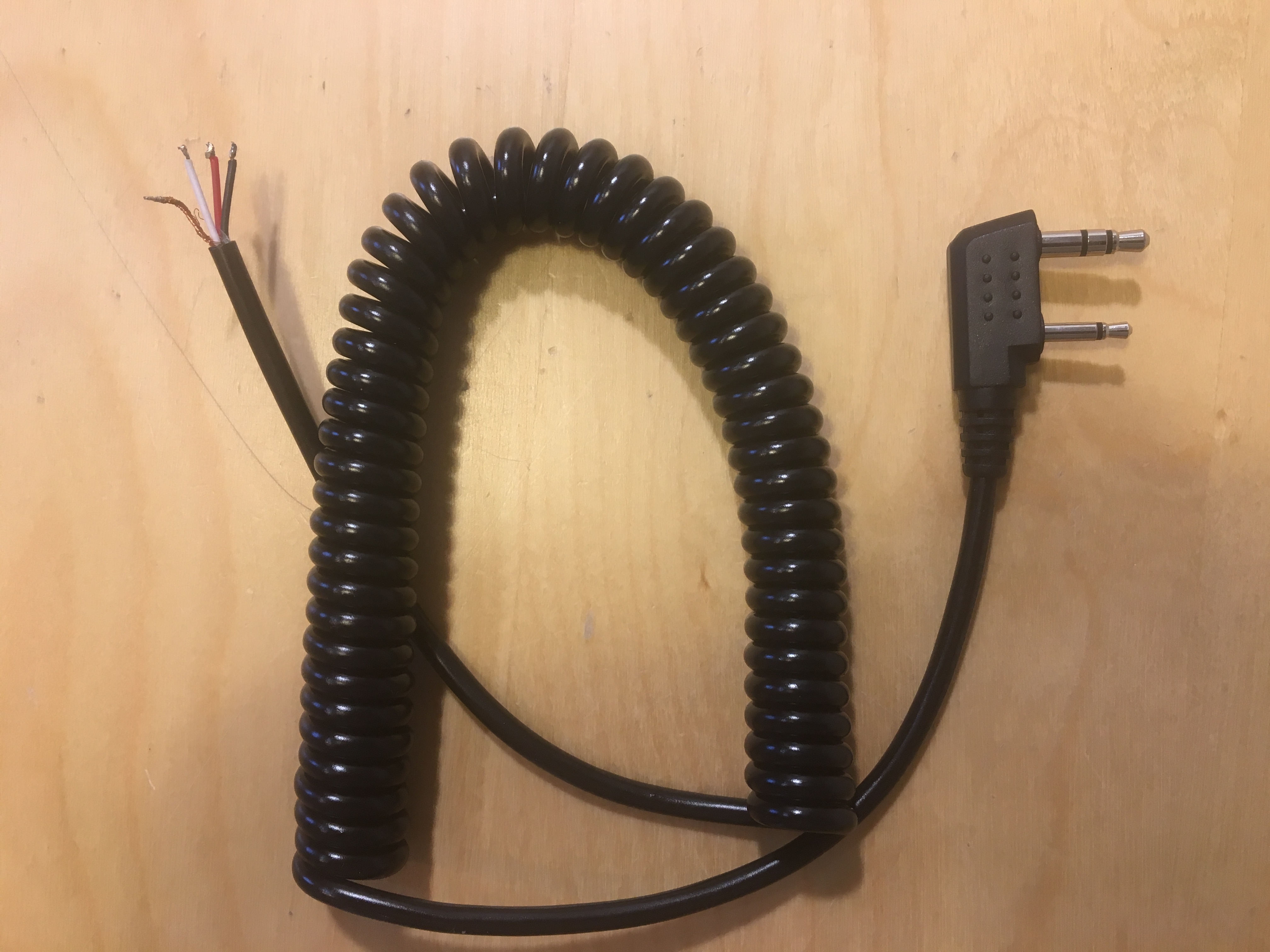 SPIRAL CABLE WITH DOUBLE CONNECTOR KENWOOD TYPE