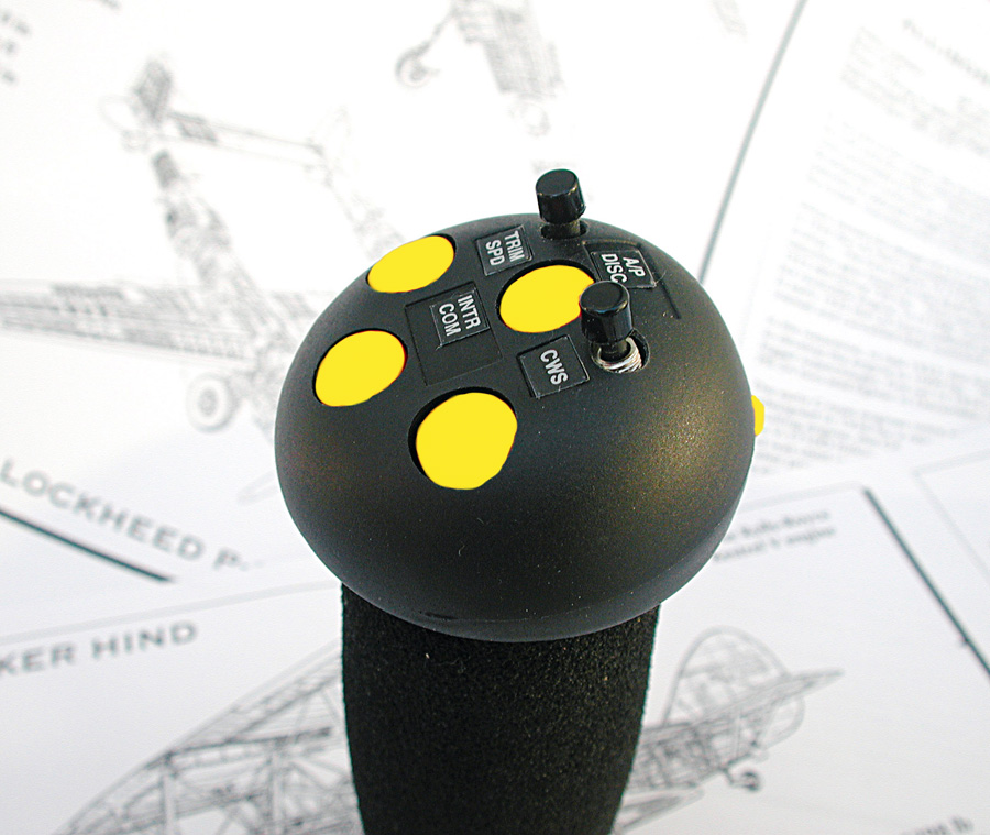 SPEED COM CLOCHE STICK GRIP FIVE BUTTONS + TWO MICRO BUTTONS YEL