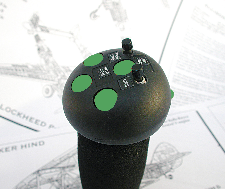 SPEED COM CLOCHE STICK GRIP FIVE BUTTONS + TWO MICRO BUTTONS GRE