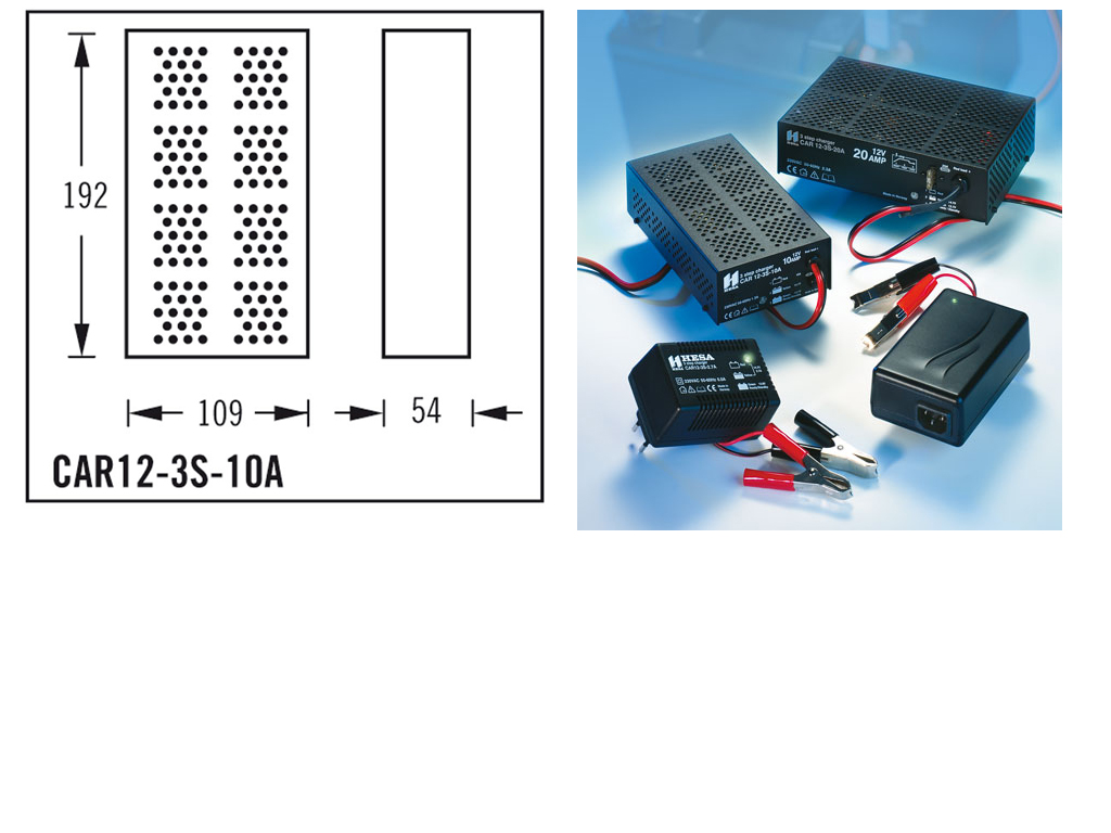 CARICABATTERIA HESA MOD. CAR12-3S-10A