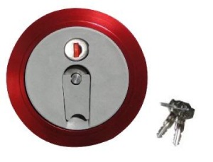 PETROL CAP WITH KEYS, LIGHT TYPE WITH RIVETABLE FLANGE