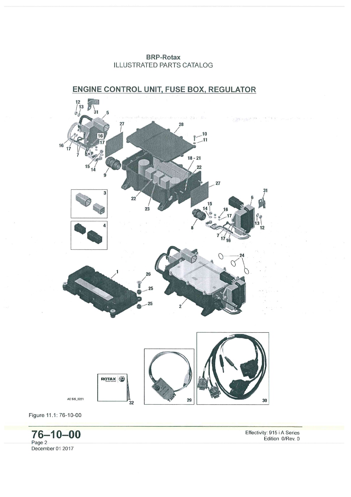 ENGINE CONTROL UNIT - FUSE BOX