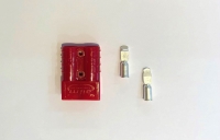 RED BIPOLAR CONNECTOR WITH CRAWLING CONTACTS 50 amp