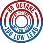  ADESIVO “80 OCTANE/100 LOW LEAD” 