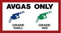 “AVGAS ONLY FUEL ” STICKER