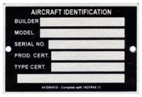 AIRCRAFT IDENTIFICATION TAG