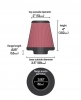 K&N CONICAL AIR FILTER 52 MM